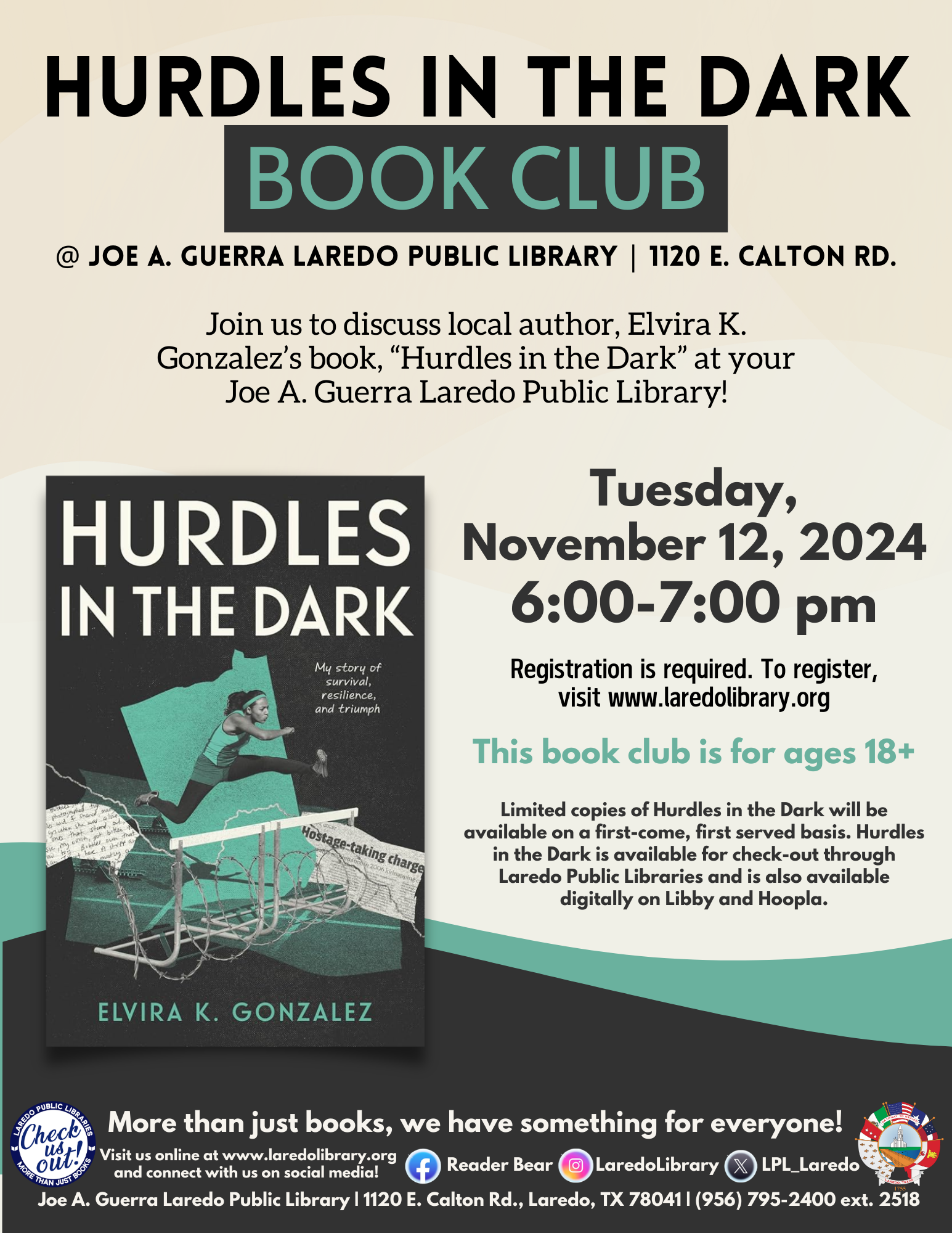 “Hurdles in the Dark” Book Club “Hurdles in the Dark” Book Club