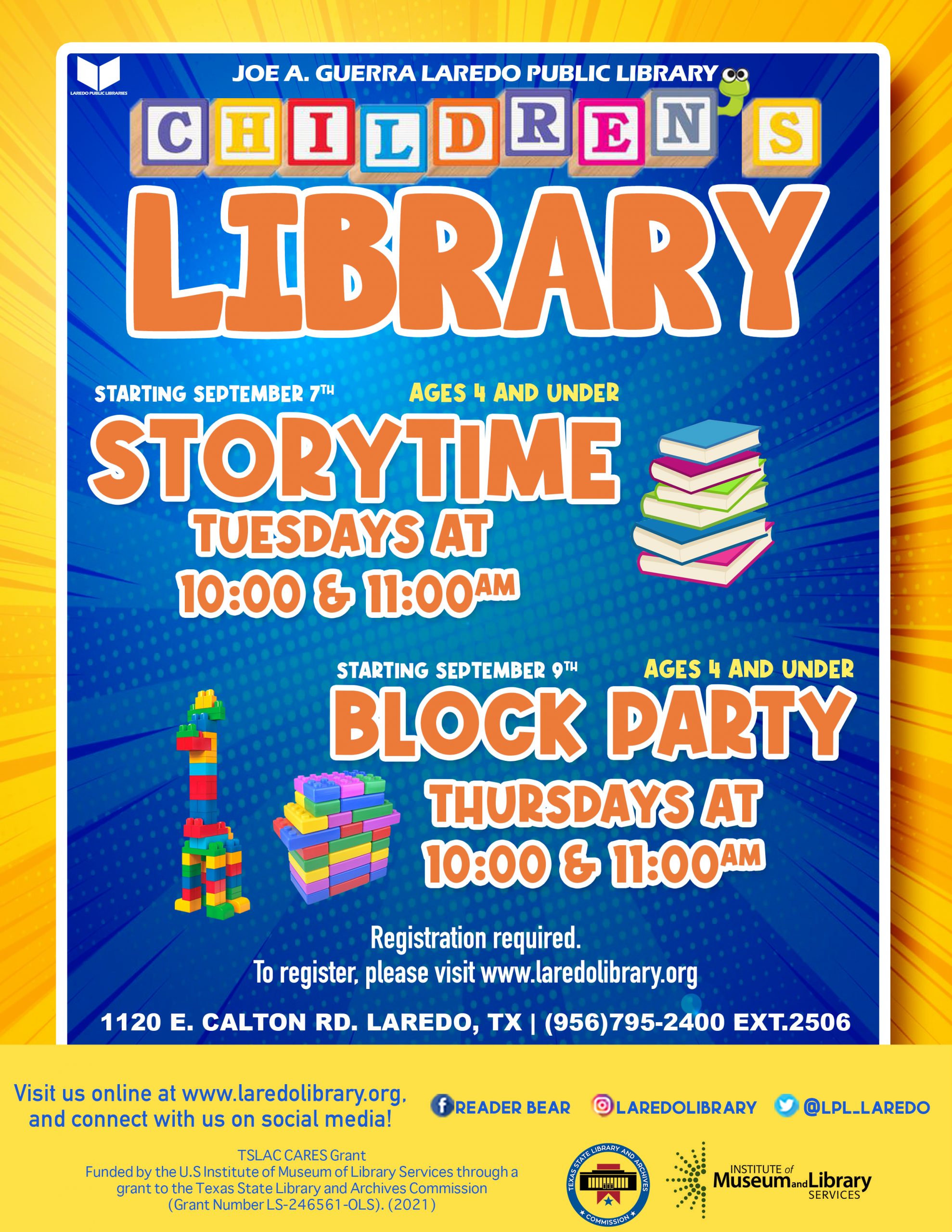 Storytime & Block Party Registration