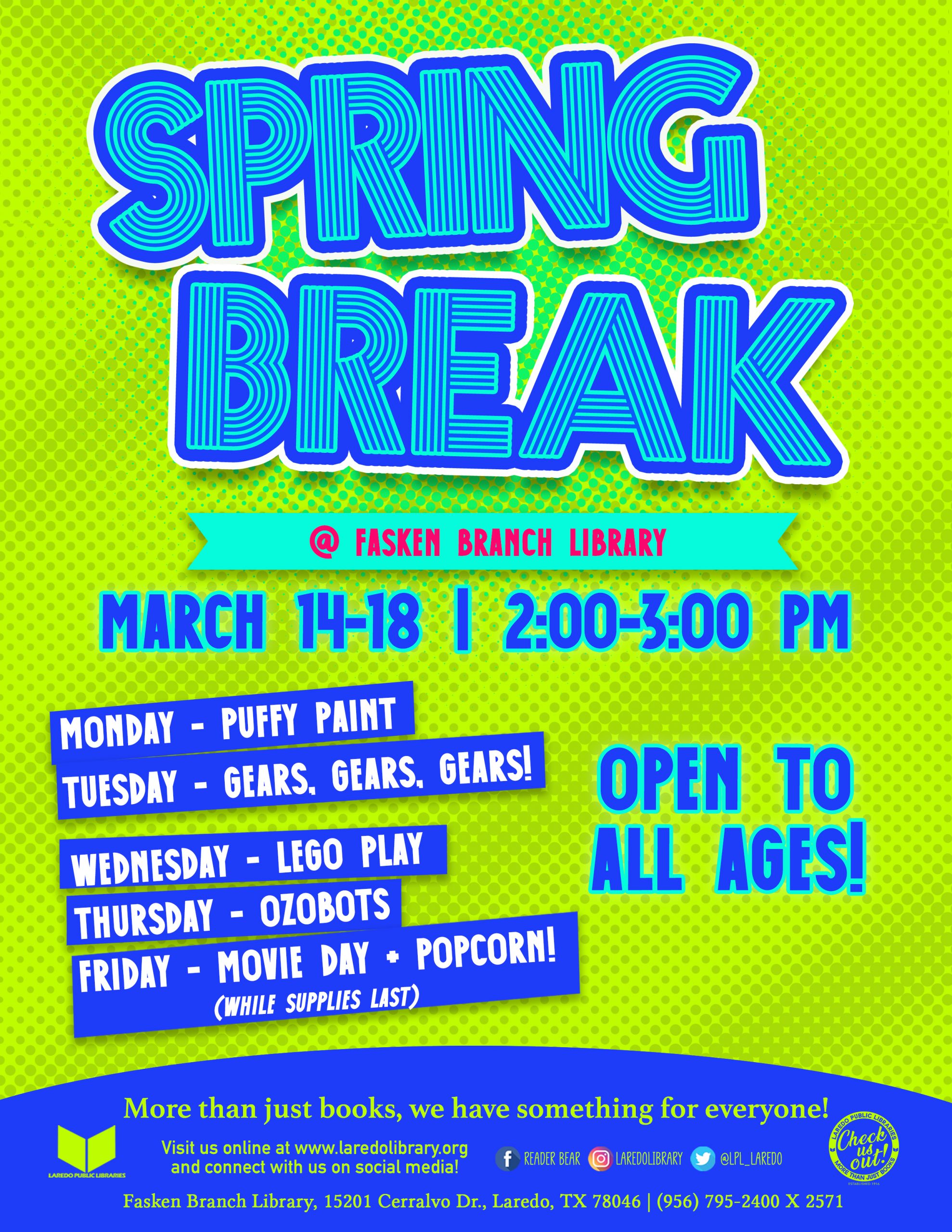 Spring Break Fun | Laredo Public Library