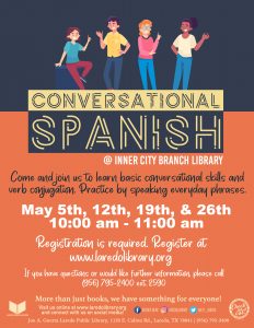 Conversational Spanish Class @ LAMAR BRUNI VERGARA INNER CITY BRANCH LIBRARY