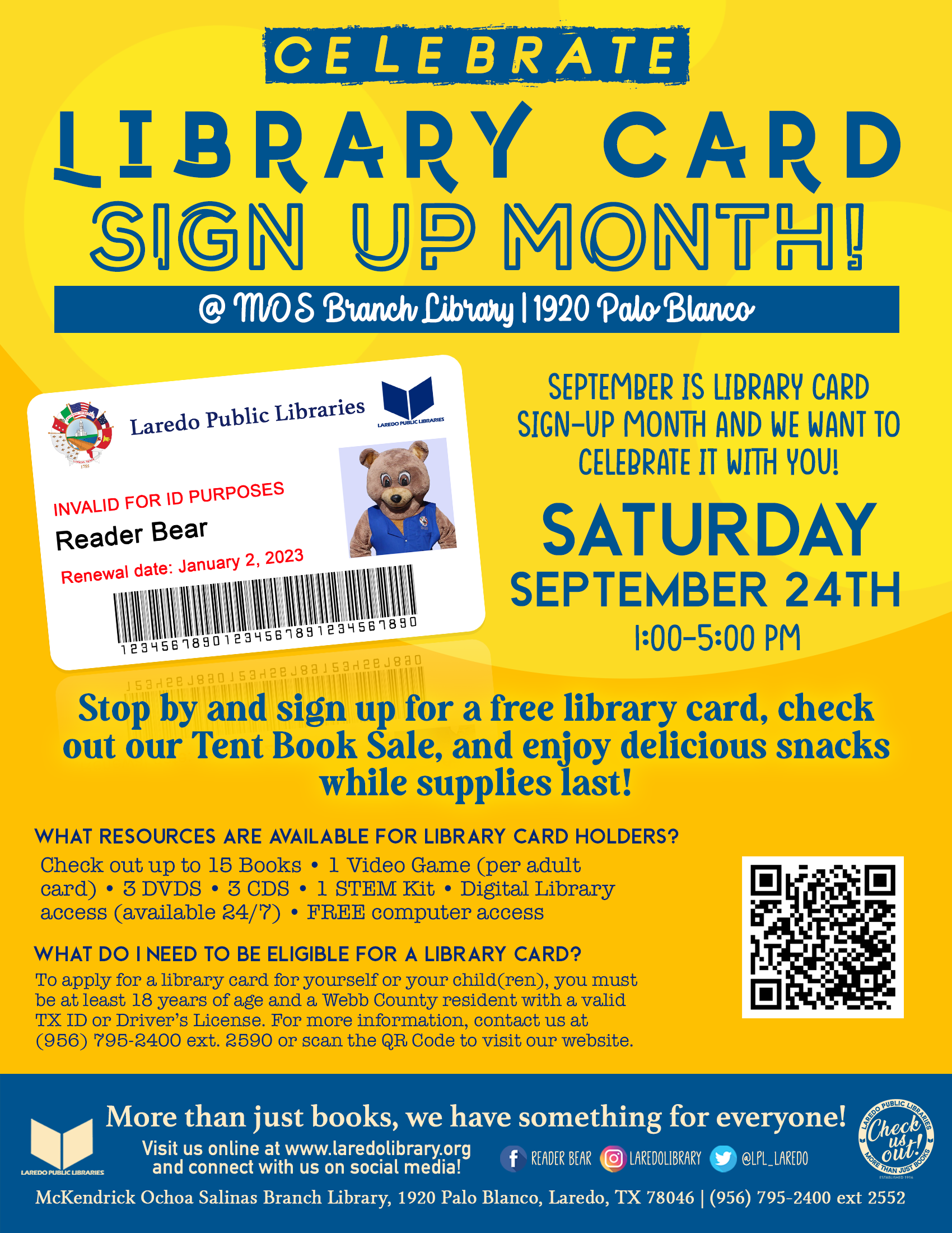 MOS Library Card Sign up Month