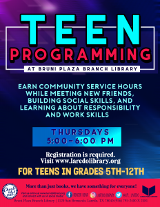 Teen Programming @ Bruni Plaza Branch Library