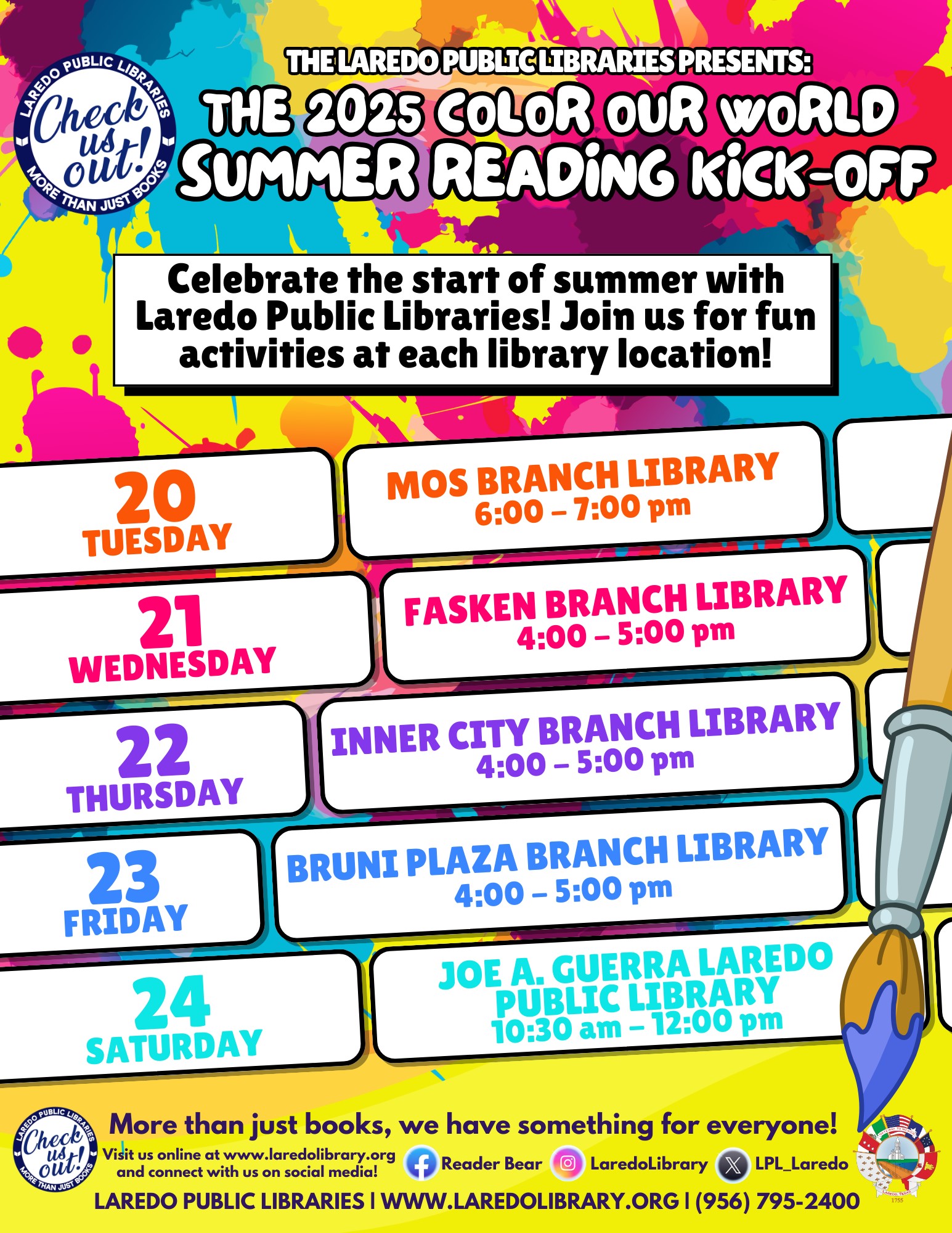 Summer Reading Kick-off at Fasken Branch Library