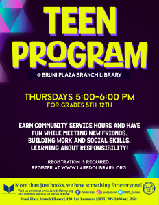 Teen Program @Bruni Plaza Branch Library