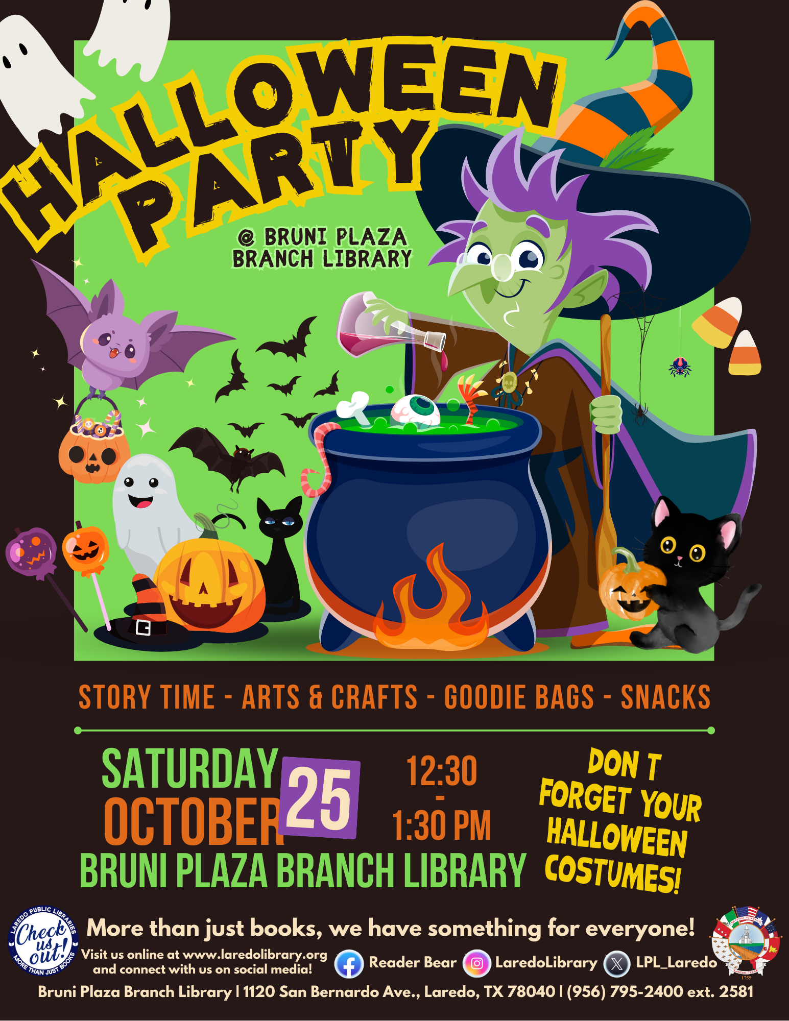 Halloween Party at Bruni Plaza Branch Library