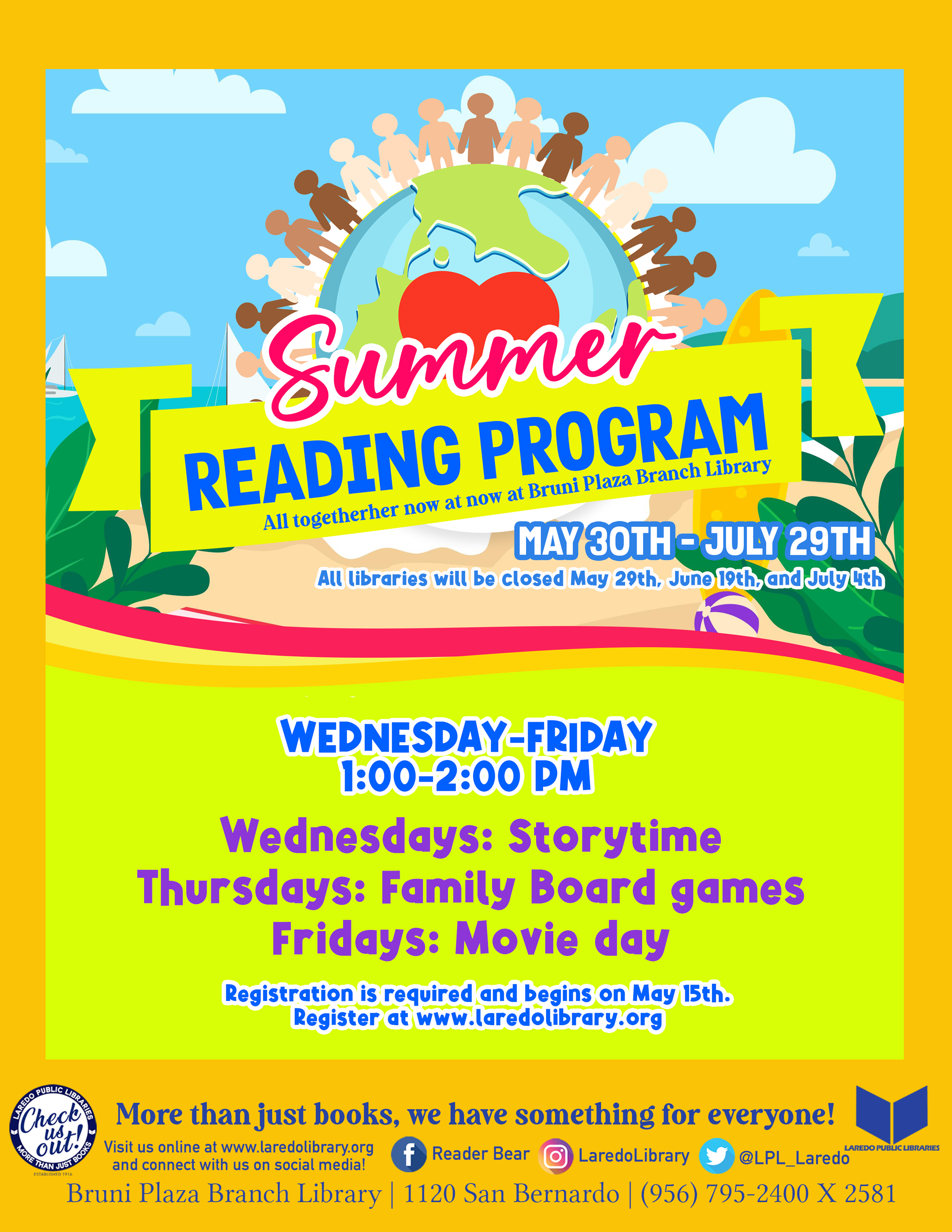 Summer Reading Program @Bruni Plaza Branch Library