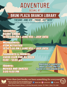 Registration Begins at Bruni Plaza Branch Library