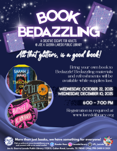 Book Bedazzling for Adults @ Joe A. Guerra Laredo Public Library Program Rm #1