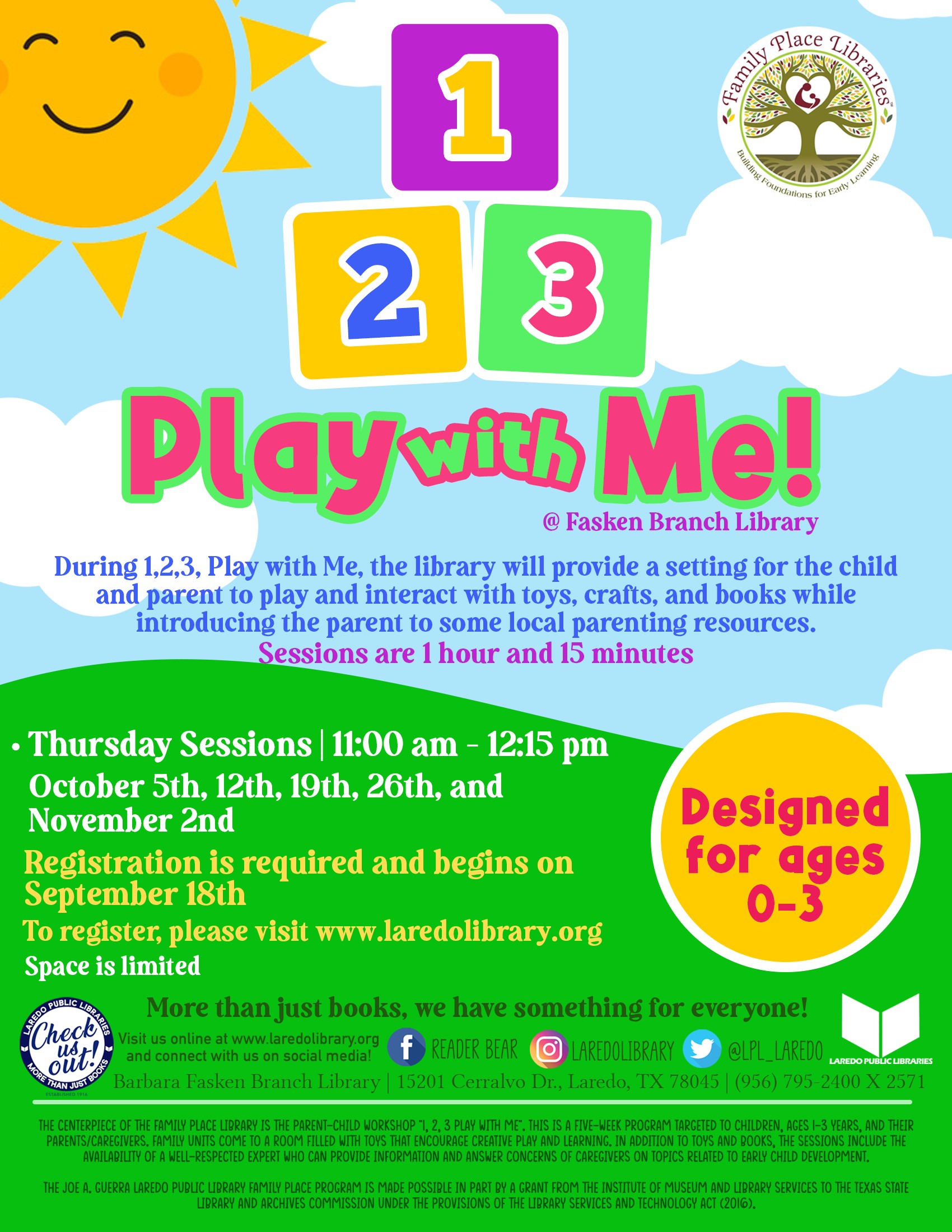 1, 2, 3 Play with Me Registration Begins