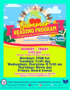 Children's Summer Reading Program Registration @ Barbara Fasken Branch Library