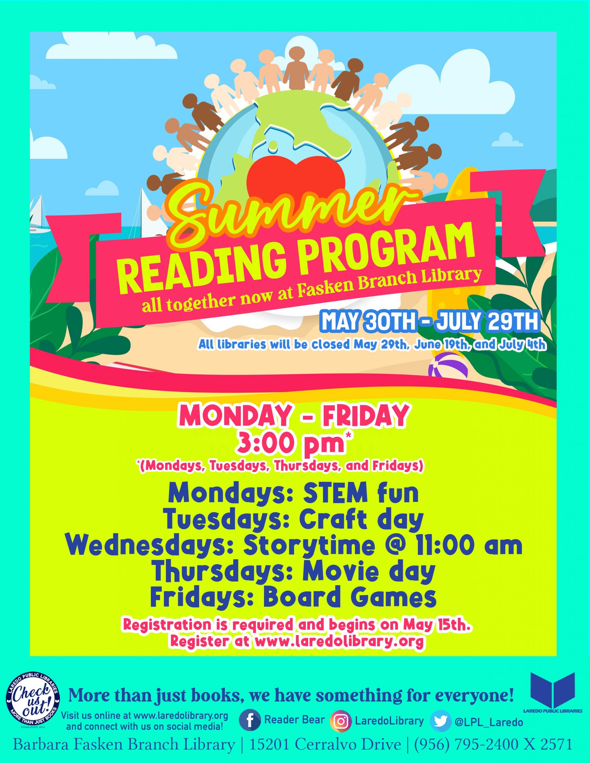 Children’s Summer Reading Program Registration
