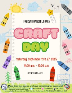 Craft Day Registration Begins @ Fasken Branch Library