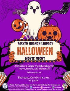 Halloween Movie Night @ Fasken Branch Library