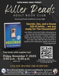 Killer Reads Book Club @ Fasken Branch Library