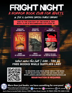 Fright Night Book Club @ Joe A. Guerra Laredo Public Library Program Rm #1