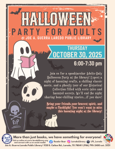 Halloween Party for Adults! @ Joe A. Guerra Laredo Public Library