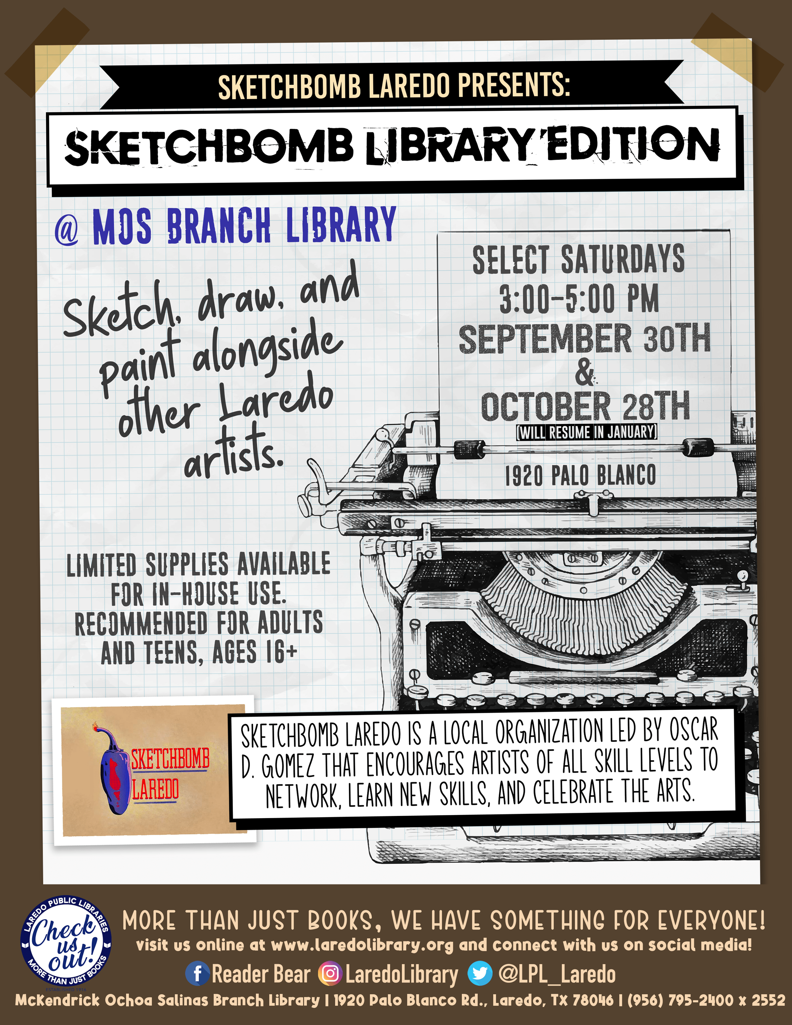 Sketchbomb–Library Edition: Fall Sketchbomb–Library Edition: Fall