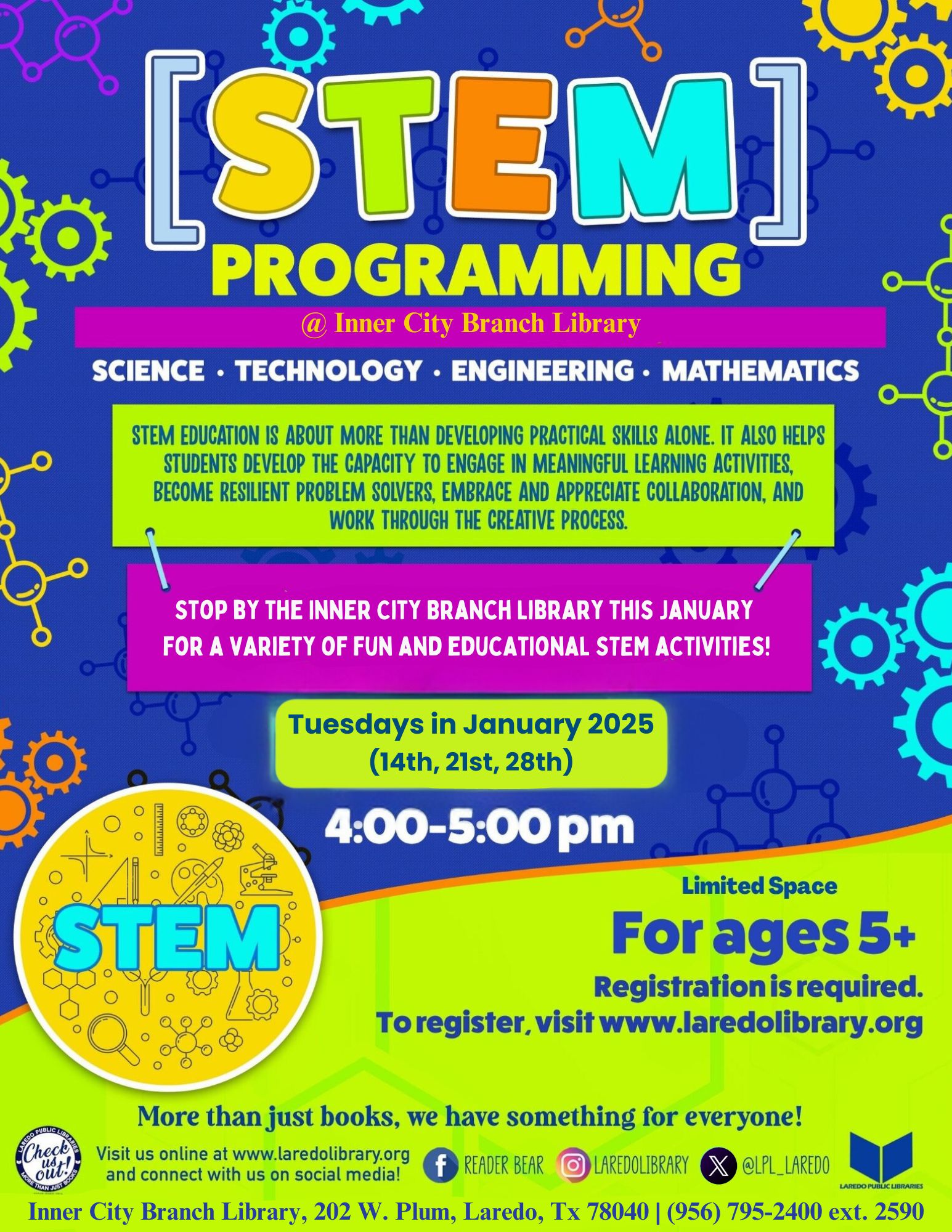 STEM Programming Registration Begins! STEM Programming Registration Begins!