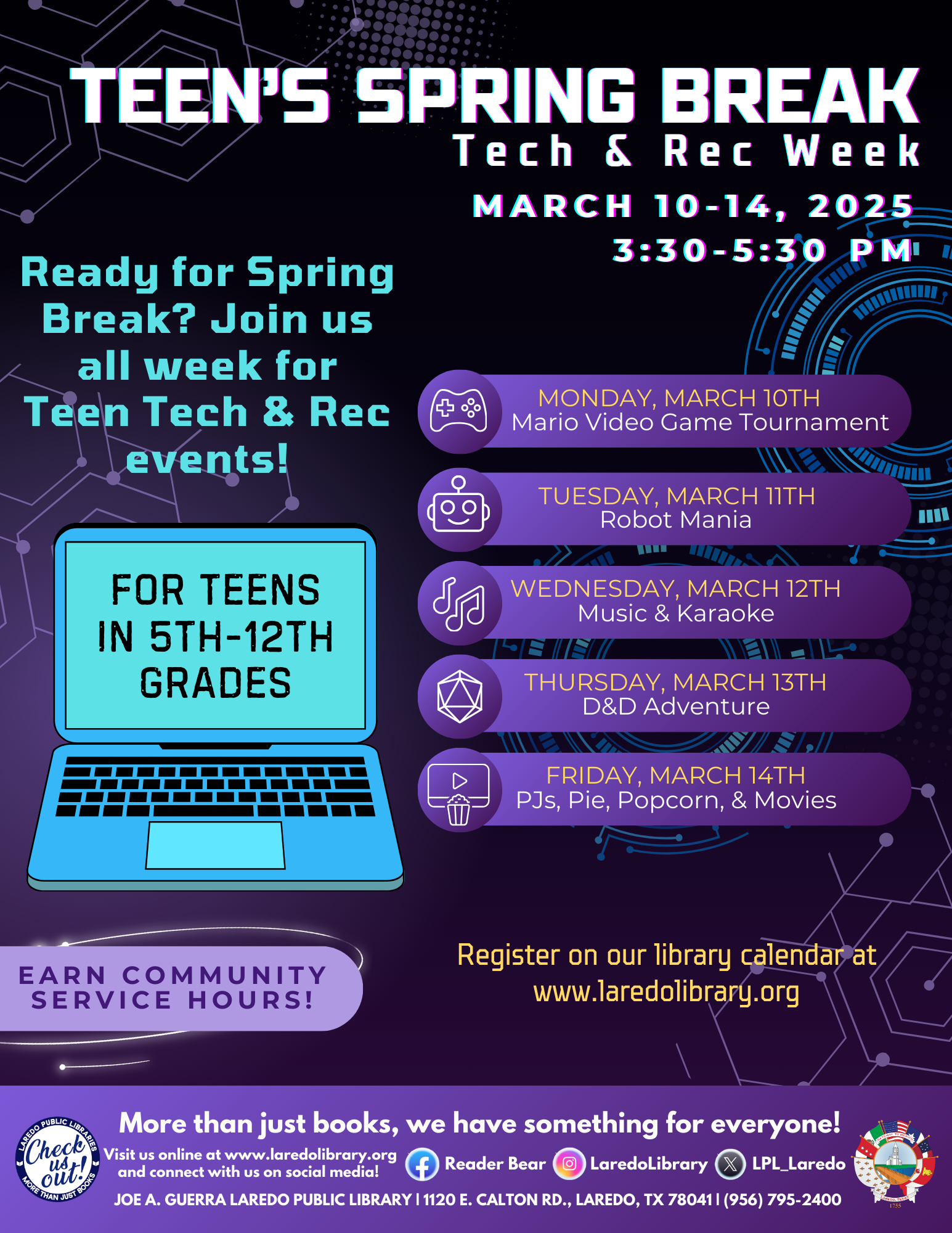 Teens’ Spring Break: Tech & Rec Week