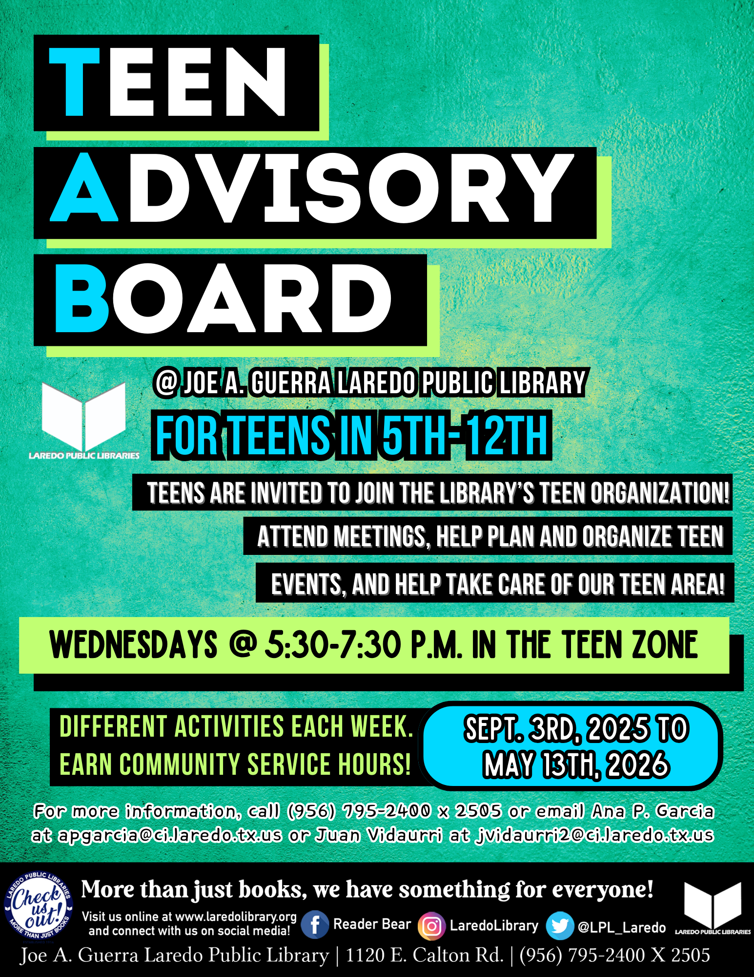 Teen Advisory Board (T.A.B.) Teen Advisory Board (T.A.B.)