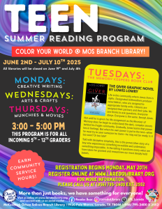 Teen Summer Reading Program 2025 @ MOS