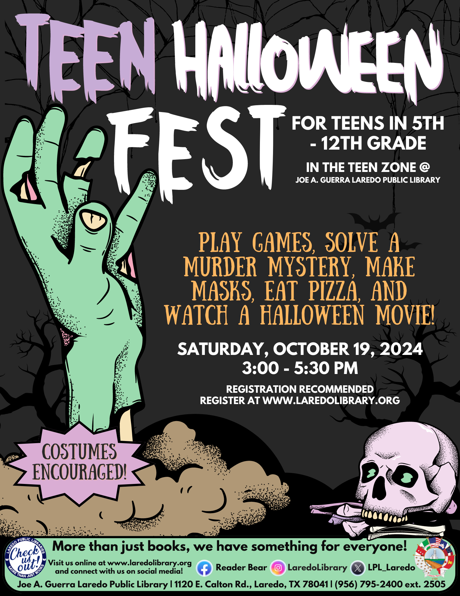 Teen Halloween Fest/Halloween-Themed Teen S.T.E.A.M. Saturday Teen Halloween Fest/Halloween-Themed Teen S.T.E.A.M. Saturday