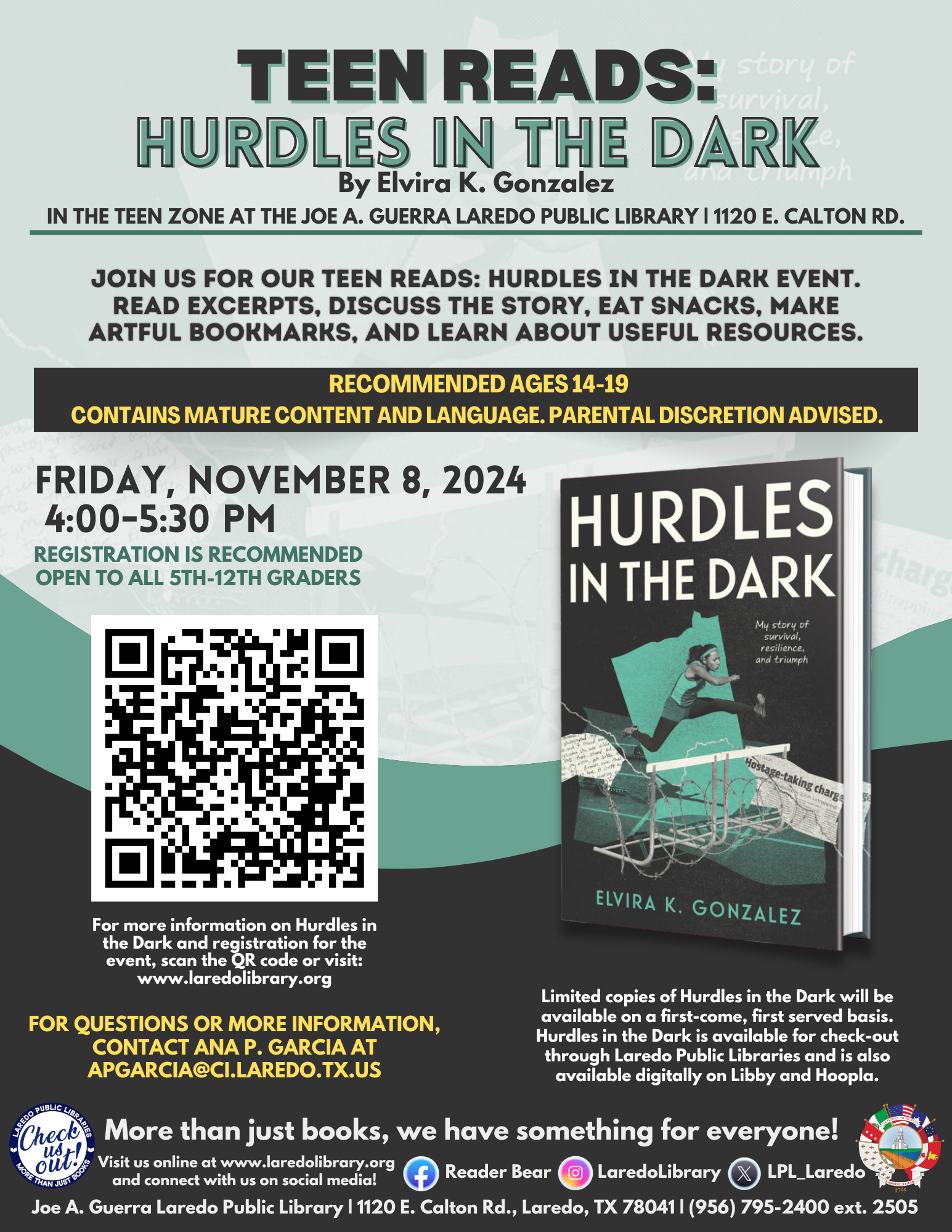 TEEN READS: Hurdles in the Dark TEEN READS: Hurdles in the Dark