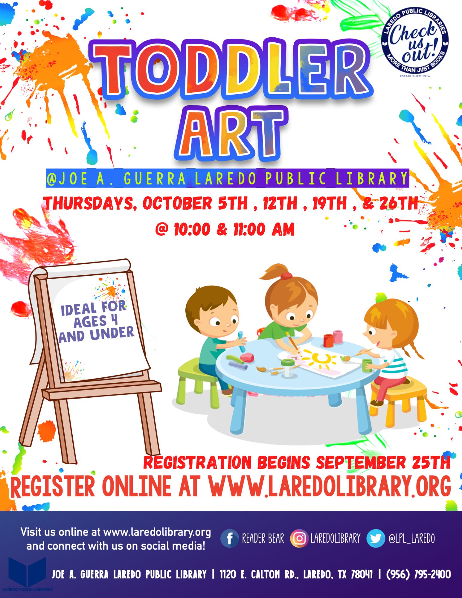 Toddler Art Registration Begins