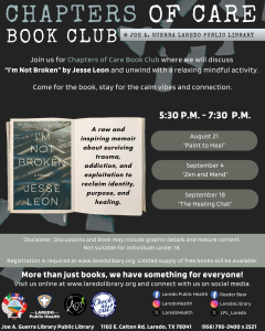 Chapters of Care Book Club @ Joe A. Guerra Laredo Public Library