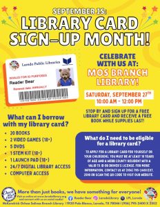 Library Card Sign Up @ MOS